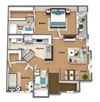 Brisa Floor Plan Brisa Floor Plan 1,068 Sq.Ft. at The Lusitano Apartments, Washington